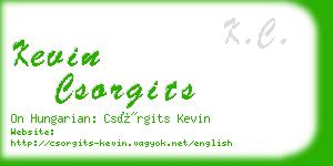 kevin csorgits business card